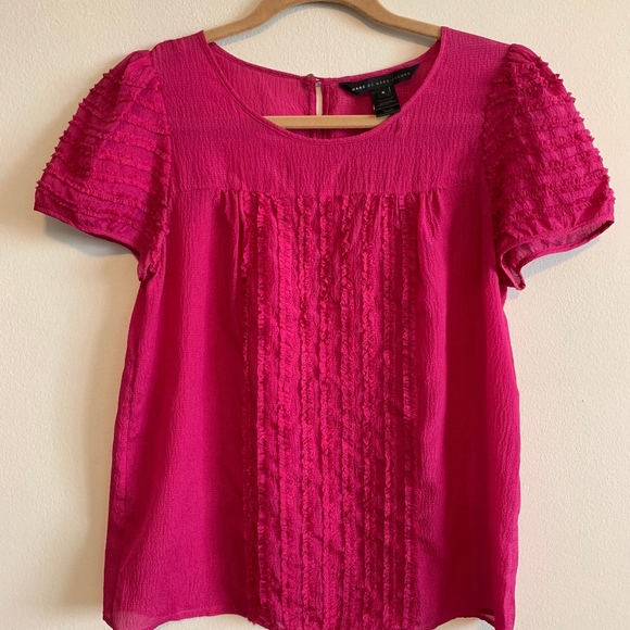 *Marc by Marc Jacobs Pink Silk Blouse* Size 6 - Picture 1 of 6